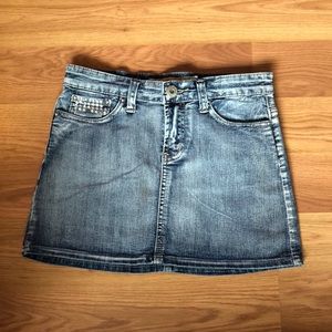 True People Denim Bling Mini Shirt Sz 3